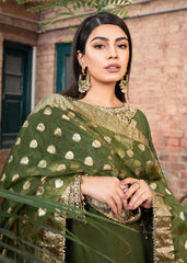 Summer Unstitched 3PCs Silk Embroidered With Jaquard Duppatta RL-283