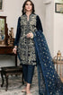 3PC Velvet Embroidered Shirt With Organza Embroidered DupattaRL-959