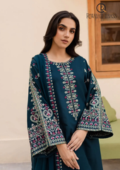 3PCs SUMMER EMBROIDERED LAWN DRESS RL-1004