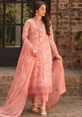 3PCs SUMMER EMBROIDERED LAWN DRESS RL-1005