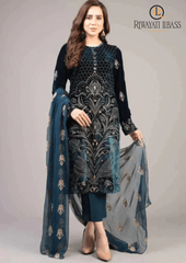 3PCs SUMMER EMBROIDERED LAWN DRESS RL-1008