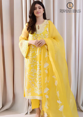 3PCs SUMMER EMBROIDERED LAWN DRESS RL-1012