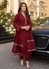 3PCs SUMMER EMBROIDERED LAWN DRESS RL-1013