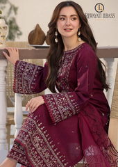 3PCs SUMMER EMBROIDERED LAWN DRESS RL-1014