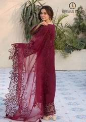 3PCs SUMMER EMBROIDERED LAWN DRESS RL-1014