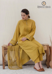 3PCs SUMMER EMBROIDERED LAWN DRESS RL-1017