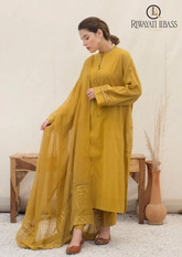 3PCs SUMMER EMBROIDERED LAWN DRESS RL-1017