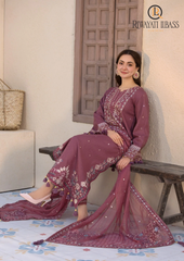 3PCs SUMMER EMBROIDERED LAWN DRESS RL-1023