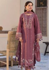 3PCs SUMMER EMBROIDERED LAWN DRESS RL-1023