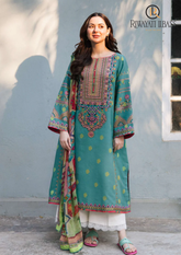 3PCs SUMMER EMBROIDERED LAWN DRESS RL-1029