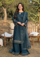 3PCs SUMMER EMBROIDERED LAWN DRESS RL-1036