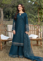 3PCs SUMMER EMBROIDERED LAWN DRESS RL-1036