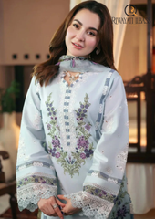 3PCs SUMMER EMBROIDERED LAWN DRESS RL-1040