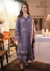3PCs SUMMER EMBROIDERED LAWN DRESS RL-1041