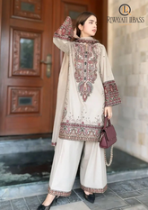 3PCs SUMMER EMBROIDERED LAWN DRESS RL-1045