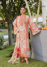 3PCs SUMMER EMBROIDERED LAWN DRESS RL-1046