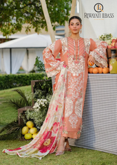 3PCs SUMMER EMBROIDERED LAWN DRESS RL-1046