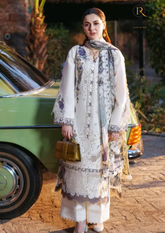 3PCs SUMMER EMBROIDERED LAWN DRESS RL-1054