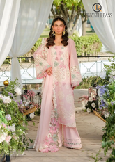 3PCs SUMMER EMBROIDERED LAWN DRESS RL-1056