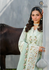 3PCs SUMMER EMBROIDERED LAWN DRESS RL-1057