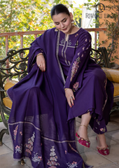 3PCs SUMMER EMBROIDERED LAWN DRESS RL-1058