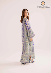 2PCs SUMMER DIGITAL PRINTED KATTAN SILK DRESS RL-1062