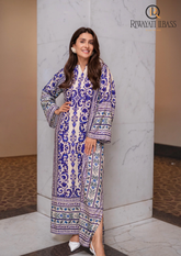 2PCs SUMMER DIGITAL PRINTED KATTAN SILK DRESS RL-1062