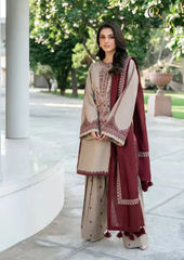 3PCs SUMMER EMBROIDERED LAWN DRESS RL-1068