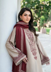 3PCs SUMMER EMBROIDERED LAWN DRESS RL-1068