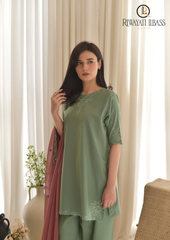 3PCs SUMMER EMBROIDERED LAWN DRESS RL-1070