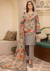 3PCs SUMMER DIGITAL PRINTED LAWN DRESS RL-1075