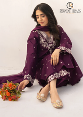 3PCs SUMMER EMBROIDERED LAWN DRESS RL-1078