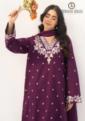 3PCs SUMMER EMBROIDERED LAWN DRESS RL-1078