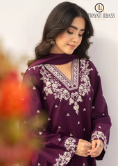 3PCs SUMMER EMBROIDERED LAWN DRESS RL-1078
