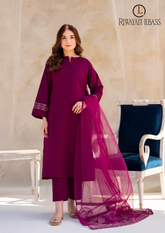 3PCs SUMMER EMBROIDERED LAWN DRESS RL-1079
