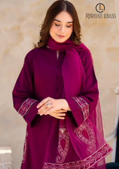 3PCs SUMMER EMBROIDERED LAWN DRESS RL-1079