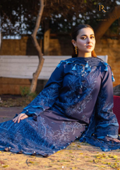 3PCs SUMMER EMBROIDERED LAWN DRESS RL-1086