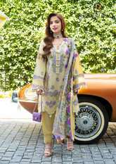 3PCs SUMMER EMBROIDERED LAWN DRESS RL-1087