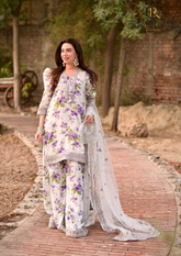 3PCs SUMMER DIGITAL PRINTED LAWN DRESS RL-1091