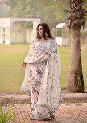 3PCs SUMMER DIGITAL PRINTED LAWN DRESS RL-1091