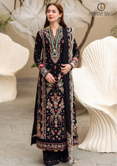 Summer Unstitched 3PCs Heavy Embroidered Lawn Dress With Embroidered Khaddi Net Dupatta RL-313