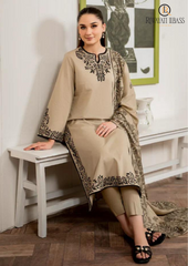 Summer Unstitched 3PCs Embroidered Lawn Dress With Diamond Monar Dupatta RL-269