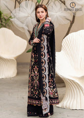 Summer Unstitched 3PCs Heavy Embroidered Lawn Dress With Embroidered Khaddi Net Dupatta RL-313