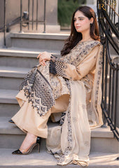 Summer Unstitched 3PCs Embroidered Lawn Dress With Embroidered Chiffon Dupatta RL-319