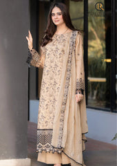 Summer Unstitched 3PCs Embroidered Lawn Dress With Embroidered Chiffon Dupatta RL-319