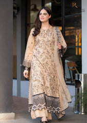 Summer Unstitched 3PCs Embroidered Lawn Dress With Embroidered Chiffon Dupatta RL-319