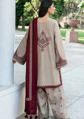 Winter Unstitched 3PCs Embroidered Dhanak Dress With Digital Printed Karandi Shawl RL-503