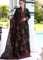 Winter Unstitched 3PCs Embroidered Dhanak Dress With Digital Printed Karandi Shawl RL-522