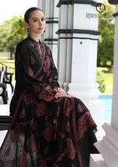 Winter Unstitched 3PCs Embroidered Dhanak Dress With Digital Printed Karandi Shawl RL-522