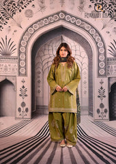 Winter Unstitched 3PCs Embroidered Dhanak Dress With Digital Printed Karandi Shawl RL-623